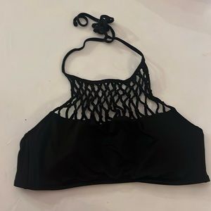 a.n.a. Women’s Black Macrame Knot Bikini Top Size 14
